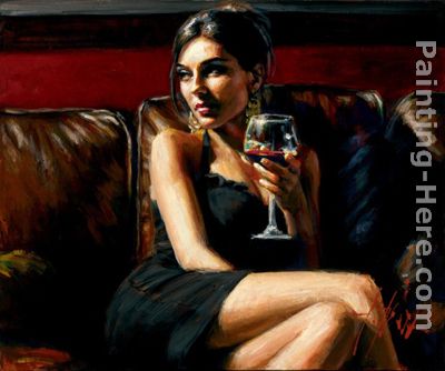 Red on Red II painting - Fabian Perez Red on Red II art painting